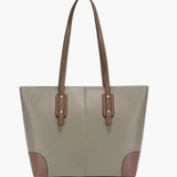 Elma | Classic Two - Tone Tote Bag – Everyday Elegance - in Grey | Arvea Bags