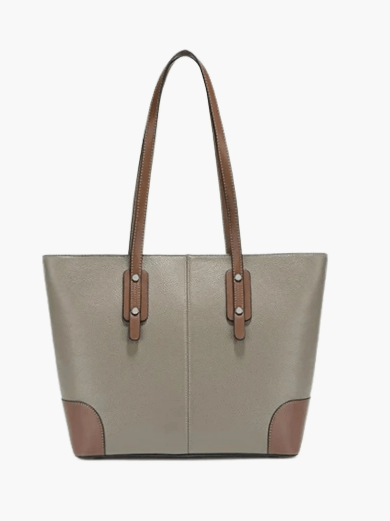 Elma | Classic Two - Tone Tote Bag – Everyday Elegance - in Grey | Arvea Bags