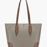 Elma | Classic Two - Tone Tote Bag – Everyday Elegance - in Khaki | Arvea Bags