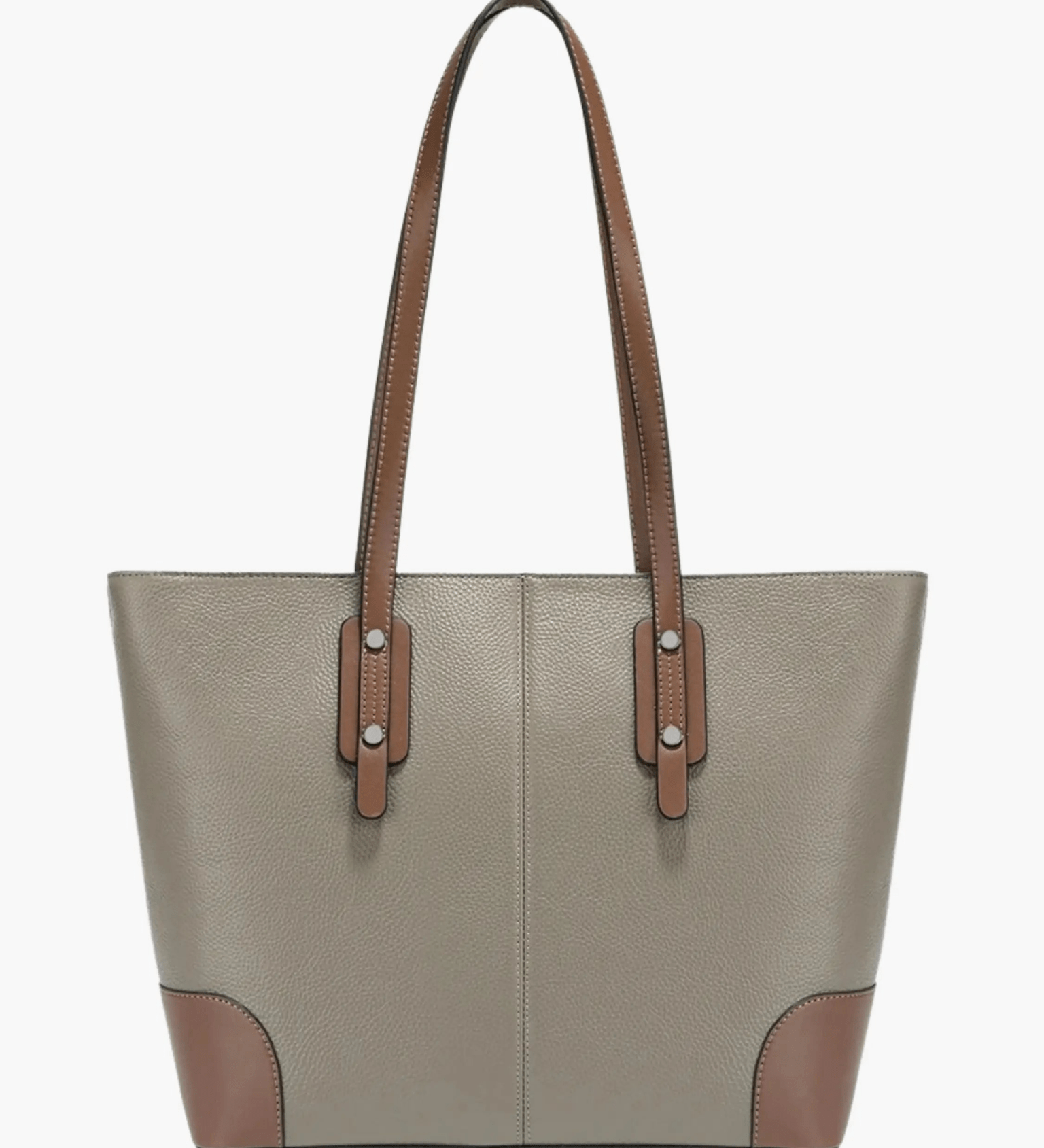 Elma | Classic Two - Tone Tote Bag – Everyday Elegance - in Khaki | Arvea Bags