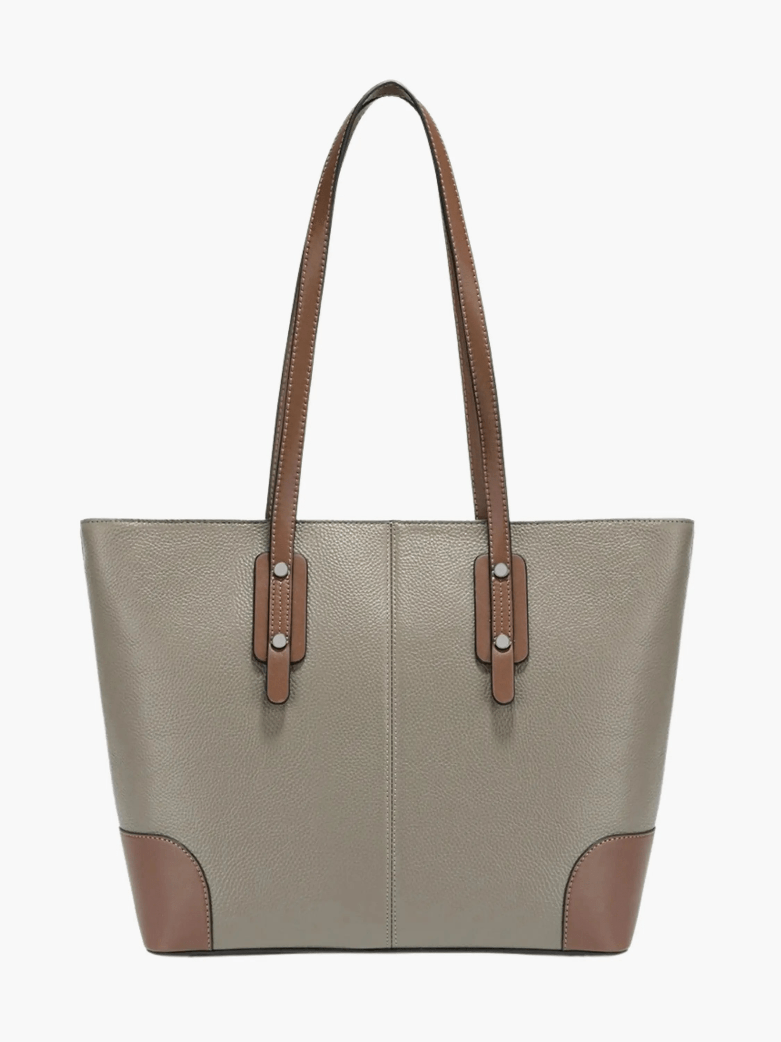 Elma | Classic Two - Tone Tote Bag – Everyday Elegance - in Khaki | Arvea Bags