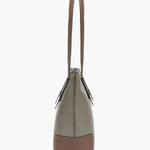 Elma | Classic Two - Tone Tote Bag – Everyday Elegance - in Khaki | Arvea Bags