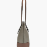 Elma | Classic Two - Tone Tote Bag – Everyday Elegance - in Khaki | Arvea Bags
