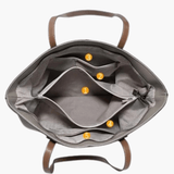 Elma | Classic Two - Tone Tote Bag – Everyday Elegance - in Khaki | Arvea Bags