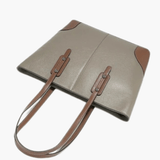 Elma | Classic Two - Tone Tote Bag – Everyday Elegance - in Khaki | Arvea Bags