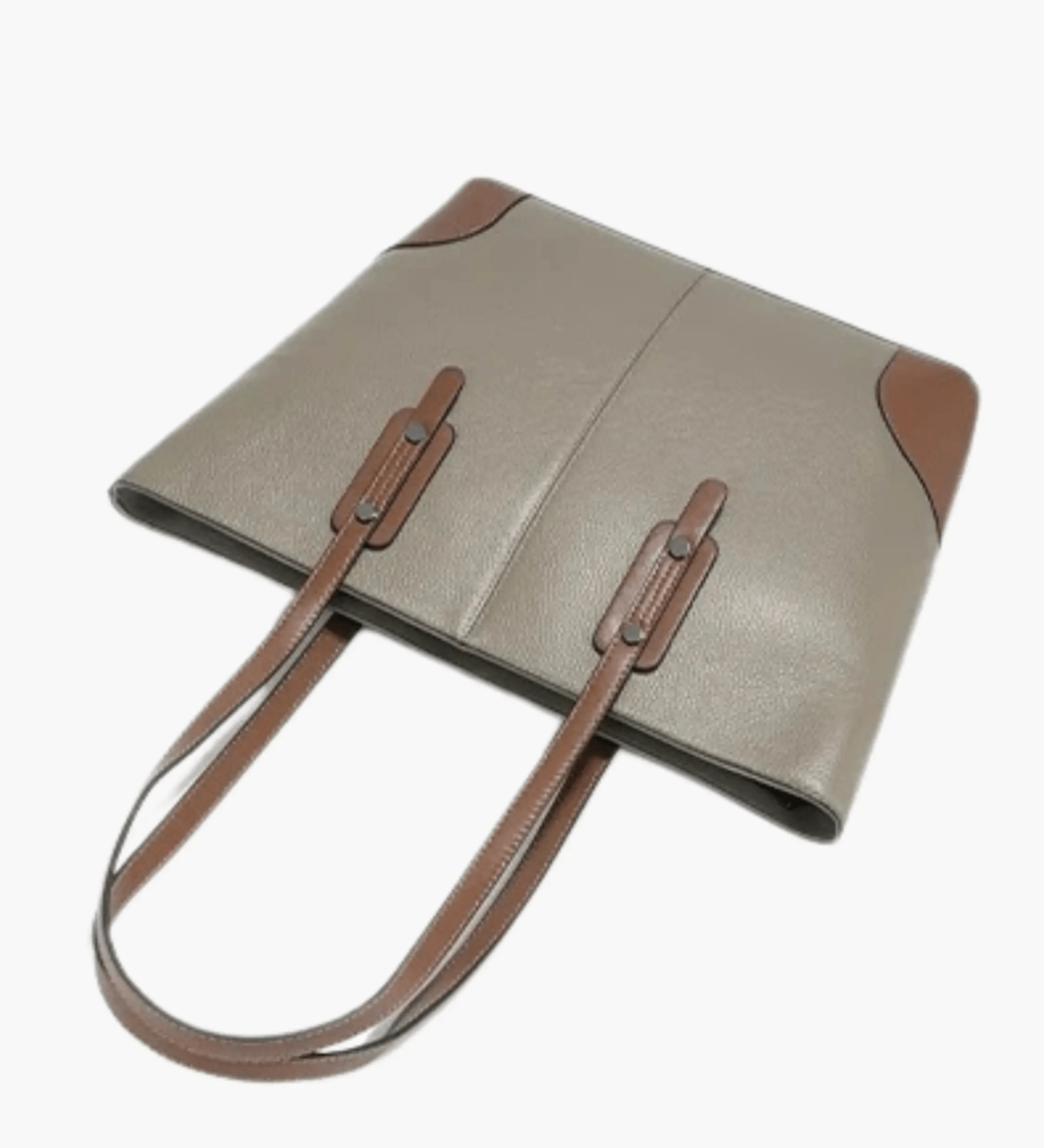 Elma | Classic Two - Tone Tote Bag – Everyday Elegance - in Khaki | Arvea Bags