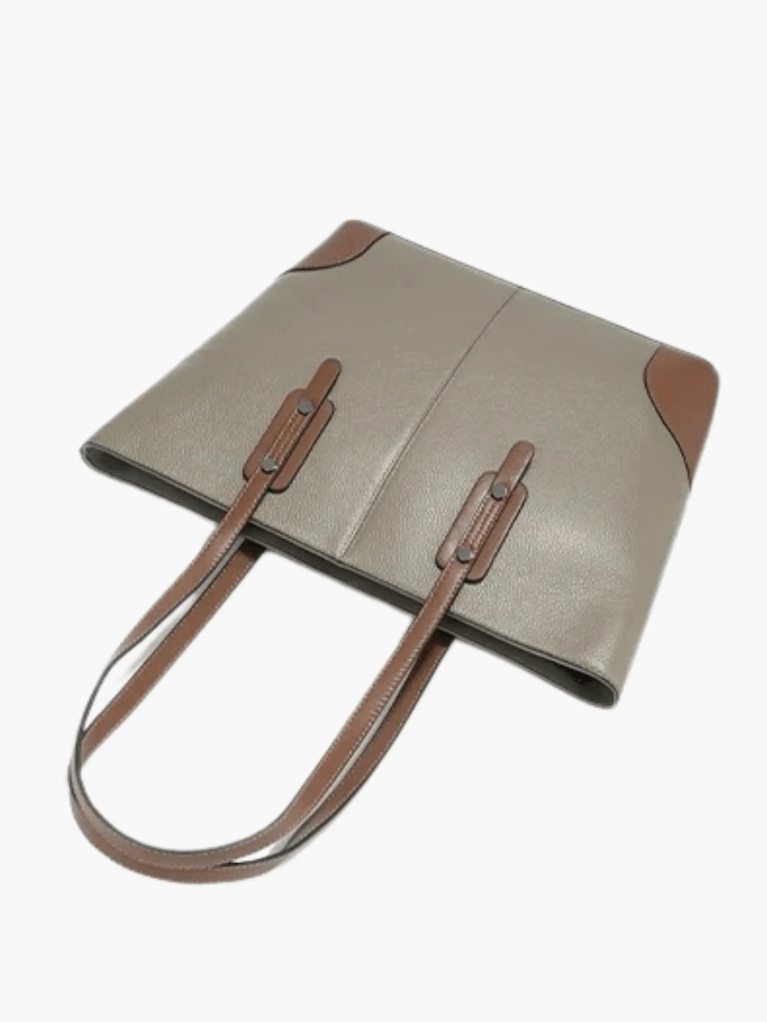 Elma | Classic Two - Tone Tote Bag – Everyday Elegance - in Khaki | Arvea Bags