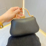 Eloise | Pearl & Crystal Vintage Evening Handbag – Timeless Elegance - in Black | Arvea Bags