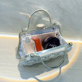 Eloise | Pearl & Crystal Vintage Evening Handbag – Timeless Elegance - in Light Beige | Arvea Bags
