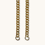 Elowen | Bold Gold Curb Chain Strap – Statement - Making Elegance - in Gold | Arvea Bags