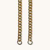 Elowen | Bold Gold Curb Chain Strap – Statement - Making Elegance - in Gold | Arvea Bags