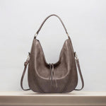 Elowen | Vintage Vegan Leather Hobo Bag – Timeless Elegance & Everyday Functionality - in Ash Grey | Arvea Bags