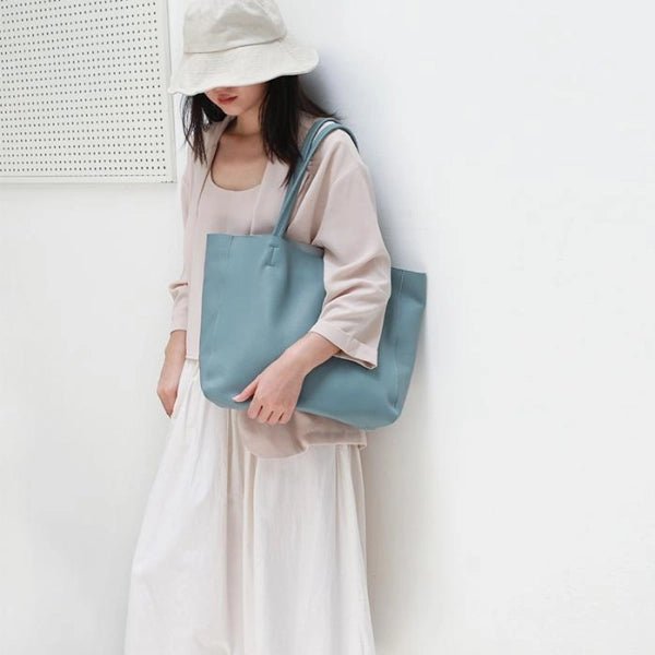 Emma | Black Leather Tote Bag – Classic & Versatile - in Black | Arvea Bags