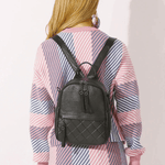 Eowen | Quilted Black Leather Backpack – Chic & Functional - in Black | Arvea Bags