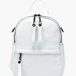 Eowen | Quilted Black Leather Backpack – Chic & Functional - in Light Beige | Arvea Bags