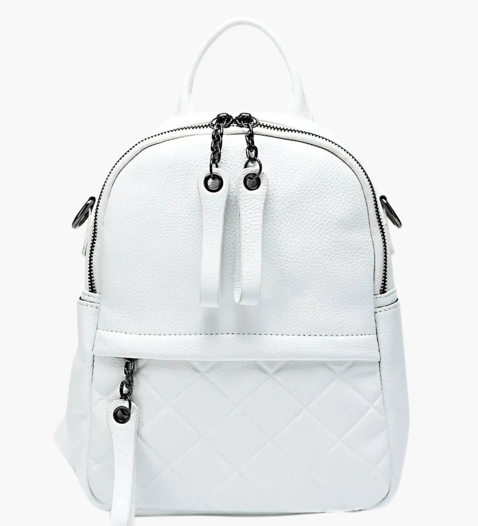 Eowen | Quilted Black Leather Backpack – Chic & Functional - in Light Beige | Arvea Bags