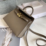 Estelle | Taupe Structured Handbag – Chic & Luxurious - in Taupe | Arvea Bags