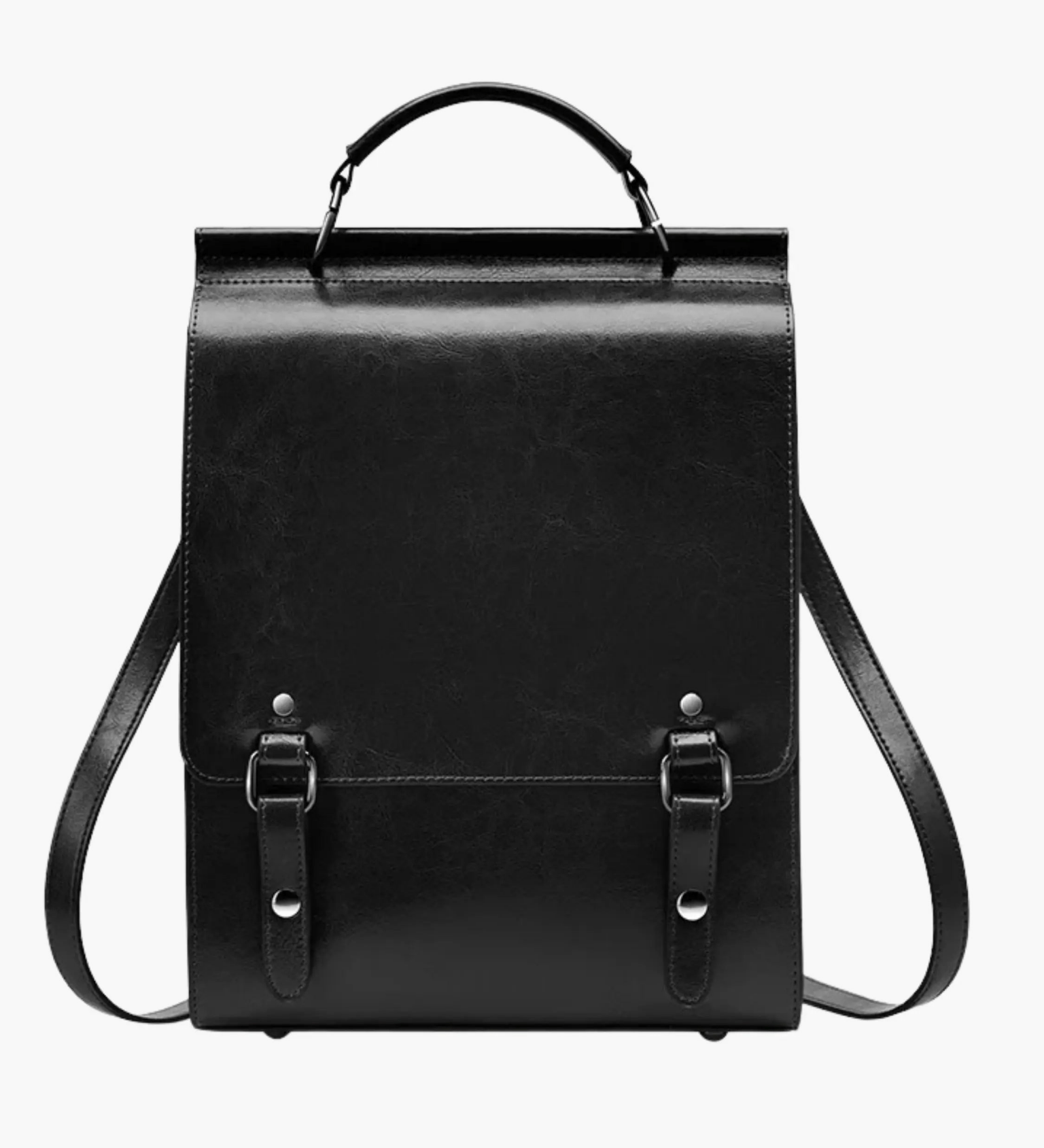 Estelle | Vintage Brown Leather Backpack – Classic Sophistication - in Black | Arvea Bags