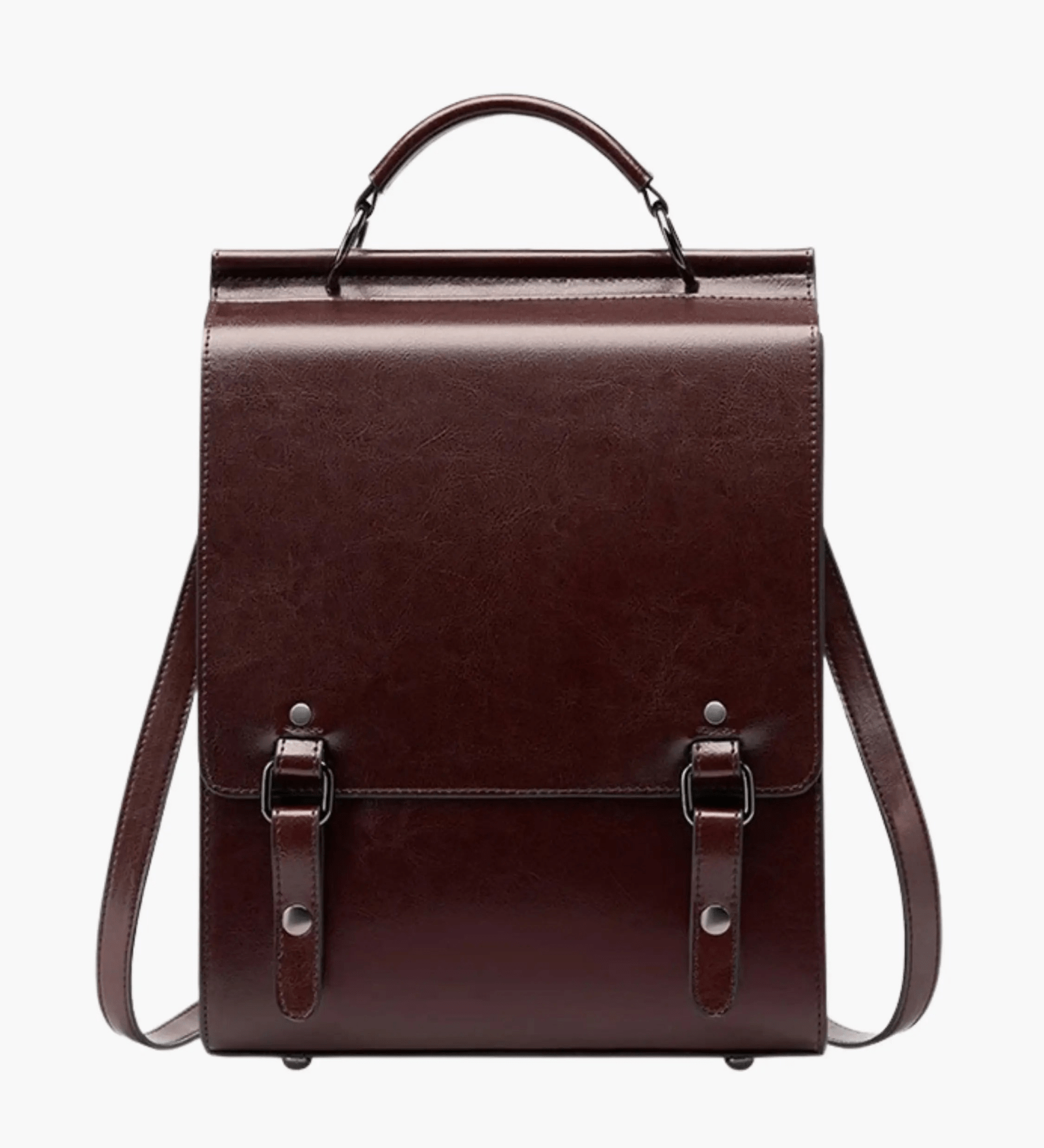 Estelle | Vintage Brown Leather Backpack – Classic Sophistication - in Black | Arvea Bags