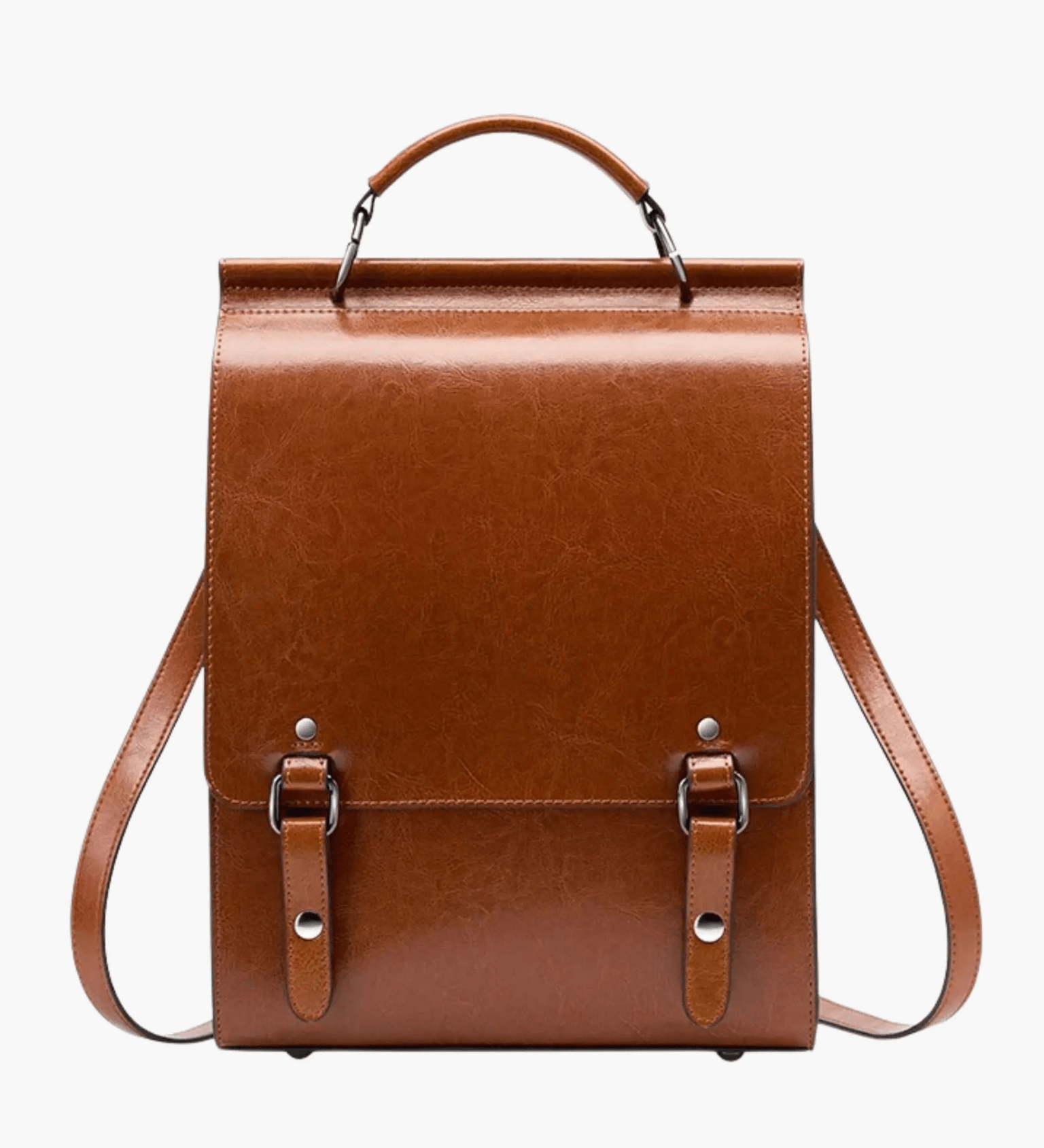 Estelle | Vintage Brown Leather Backpack – Classic Sophistication - in Brown | Arvea Bags