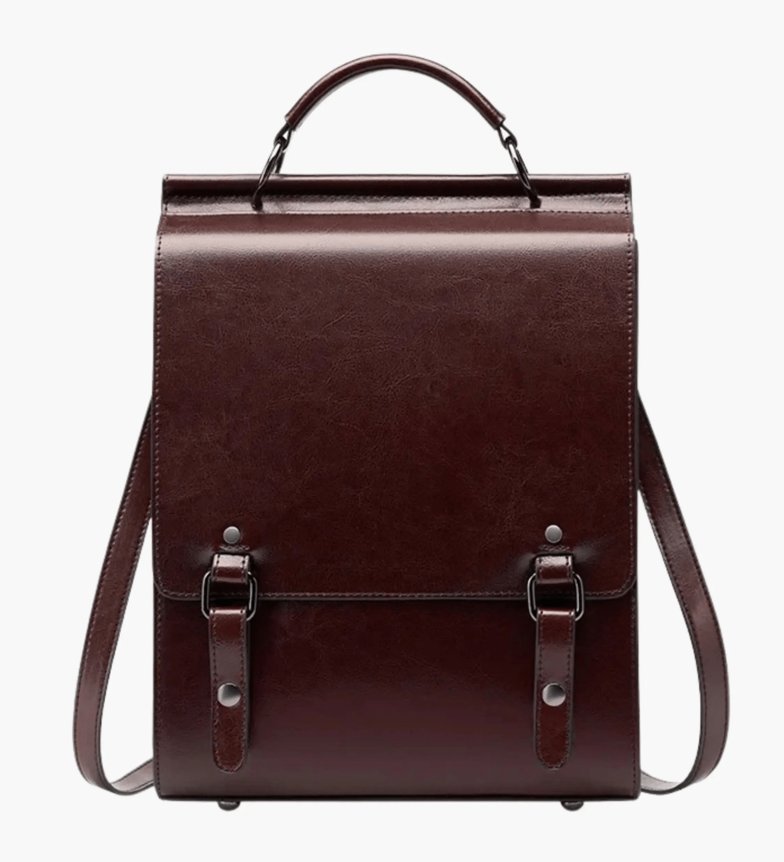 Estelle | Vintage Brown Leather Backpack – Classic Sophistication - in Dark Brown | Arvea Bags