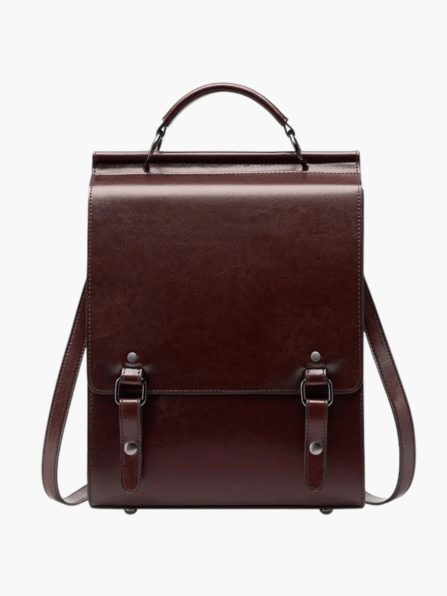 Estelle | Vintage Brown Leather Backpack – Classic Sophistication - in Dark Brown | Arvea Bags