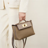 Eulalia | Classic Black Leather Handbag – Timeless Luxury & Modern Charm - in Black | Arvea Bags