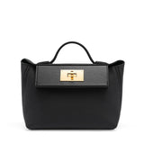 Eulalia | Classic Black Leather Handbag – Timeless Luxury & Modern Charm - in Black | Arvea Bags