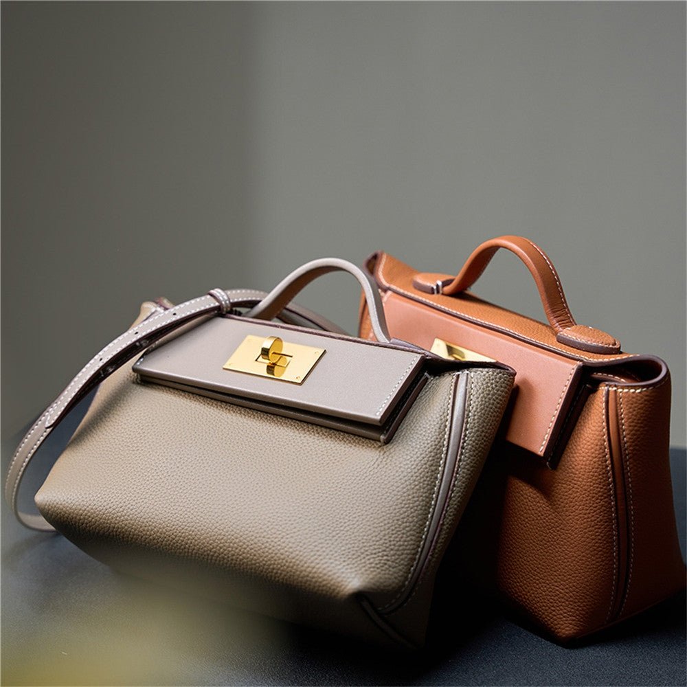 Eulalia | Classic Black Leather Handbag – Timeless Luxury & Modern Charm - in Black | Arvea Bags