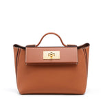 Eulalia | Classic Black Leather Handbag – Timeless Luxury & Modern Charm - in Brown | Arvea Bags