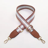 Eulalia | Classic Leather & Canvas Bag Strap – Elegant & Adjustable Design - in Brown | Arvea Bags