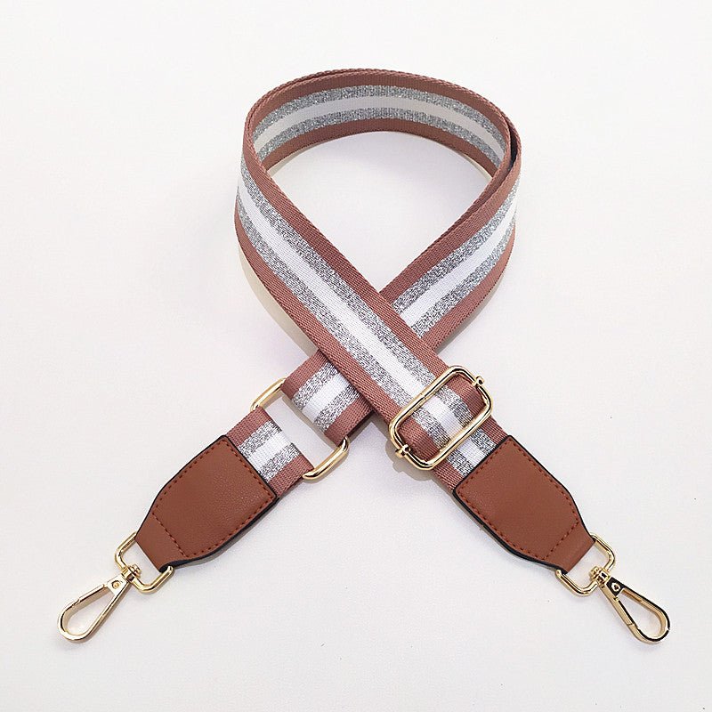 Eulalia | Classic Leather & Canvas Bag Strap – Elegant & Adjustable Design - in Brown | Arvea Bags