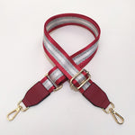 Eulalia | Classic Leather & Canvas Bag Strap – Elegant & Adjustable Design - in Burgundy | Arvea Bags