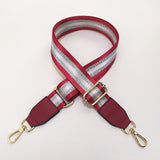 Eulalia | Classic Leather & Canvas Bag Strap – Elegant & Adjustable Design - in Burgundy | Arvea Bags
