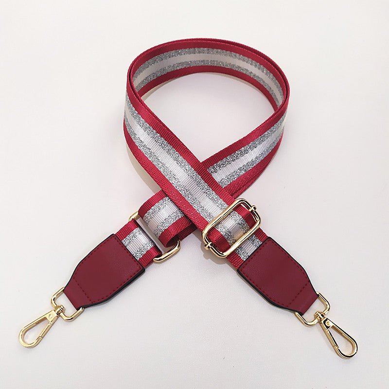 Eulalia | Classic Leather & Canvas Bag Strap – Elegant & Adjustable Design - in Burgundy | Arvea Bags