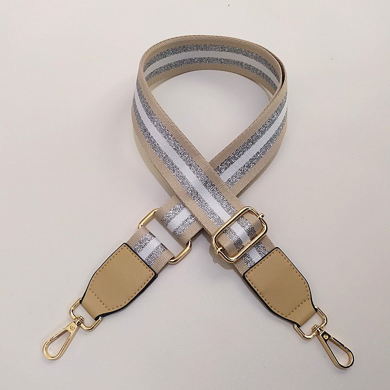 Eulalia | Classic Leather & Canvas Bag Strap – Elegant & Adjustable Design - in Khaki | Arvea Bags