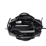 Euphemia Elegant Black Croc - Effect Leather Tote Bag for Women | Luxury Handbag UK - in Black | Arvea Bags