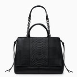 Euphemia Elegant Black Croc - Effect Leather Tote Bag for Women | Luxury Handbag UK - in Black | Arvea Bags