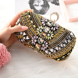 Evania | Handcrafted Embellished Evening Clutch – Opulent & Unique Design - in Multicolor | Arvea Bags