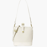 Evelyn | Beige Leather Bucket Bag – Minimalist & Chic - in Beige | Arvea Bags
