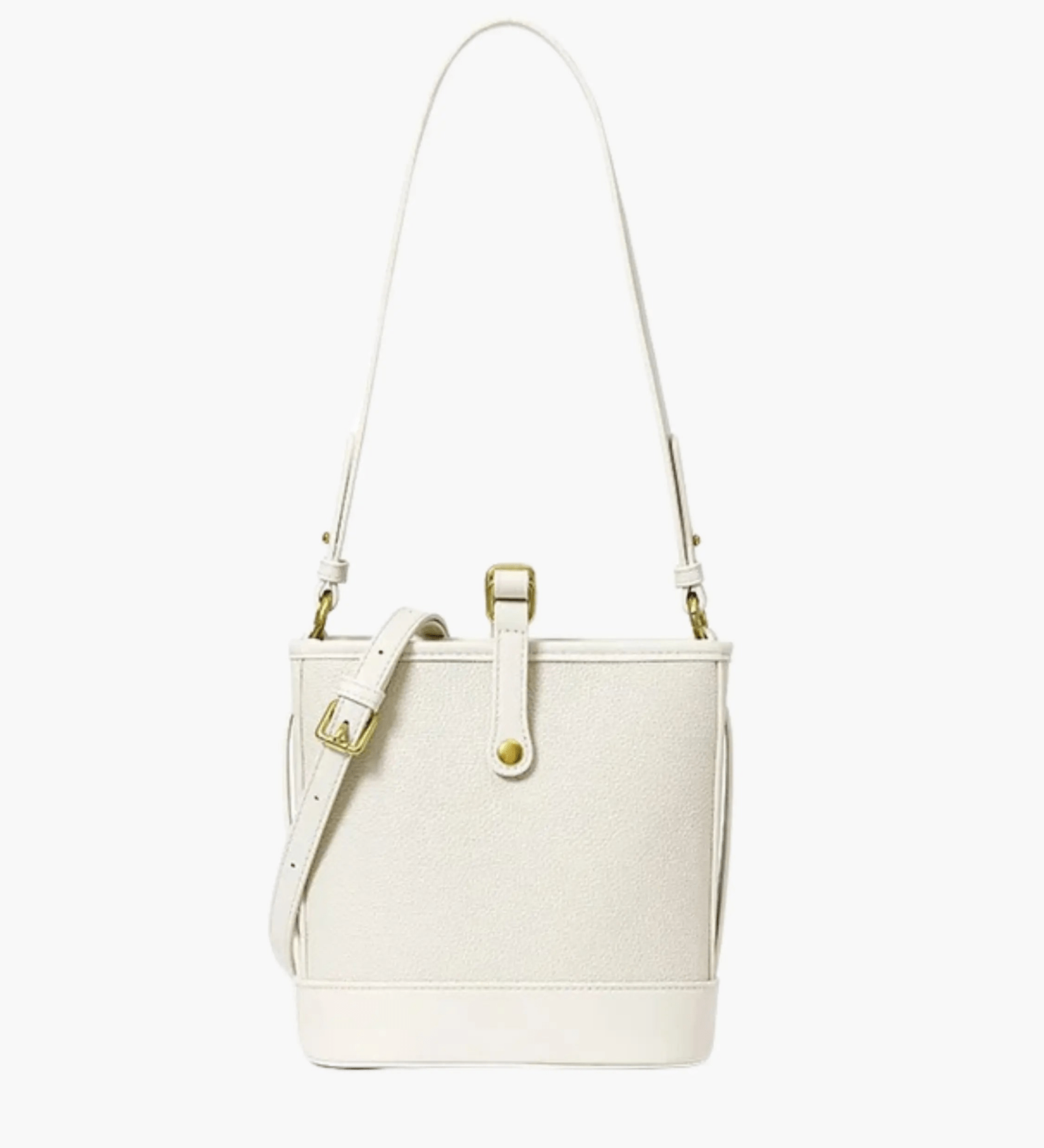Evelyn | Beige Leather Bucket Bag – Minimalist & Chic - in Beige | Arvea Bags