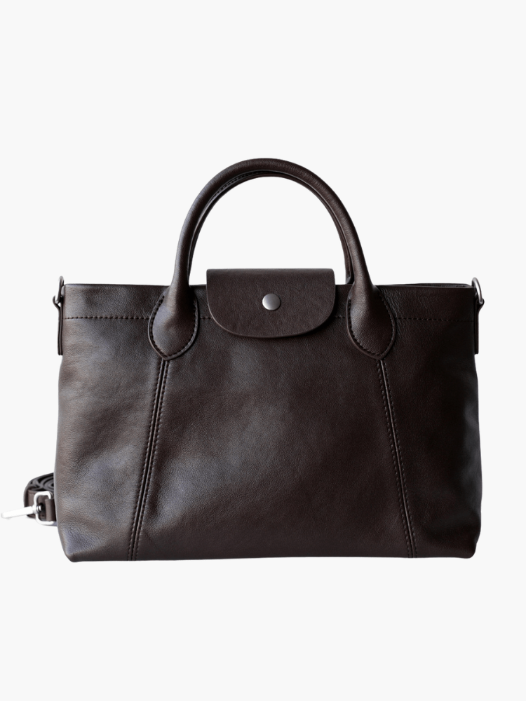 Evelyn | Brown Leather Tote Bag – Classic & Versatile - in Brown | Arvea Bags