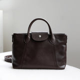 Evelyn | Brown Leather Tote Bag – Classic & Versatile - in Brown | Arvea Bags