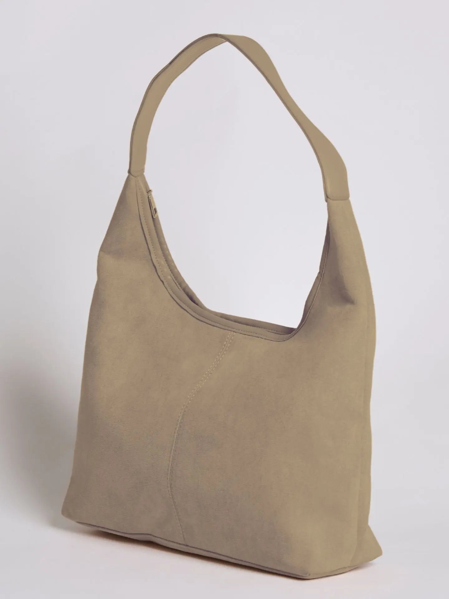 Evie | Minimal Vegan Suede Hobo Bag – Timeless & Chic - in Black | Arvea Bags