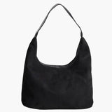 Evie | Minimal Vegan Suede Hobo Bag – Timeless & Chic - in Black | Arvea Bags