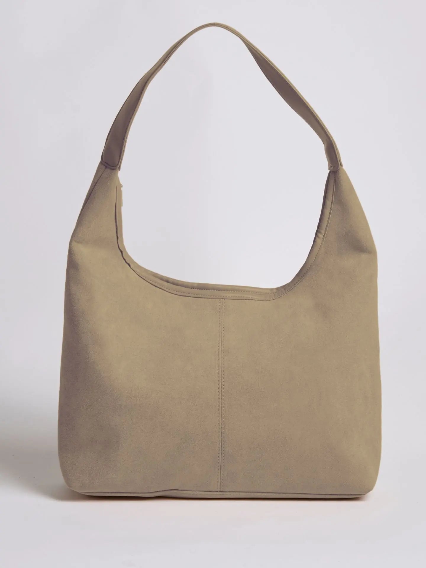 Evie | Minimal Vegan Suede Hobo Bag – Timeless & Chic - in Black | Arvea Bags