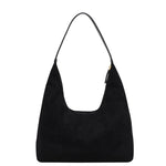 Evie | Minimal Vegan Suede Hobo Bag – Timeless & Chic - in Black | Arvea Bags