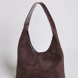Evie | Minimal Vegan Suede Hobo Bag – Timeless & Chic - in Black | Arvea Bags