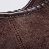 Evie | Minimal Vegan Suede Hobo Bag – Timeless & Chic - in Black | Arvea Bags