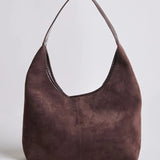 Evie | Minimal Vegan Suede Hobo Bag – Timeless & Chic - in Black | Arvea Bags